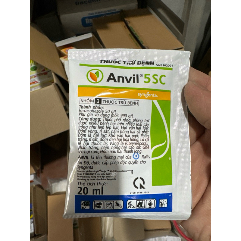 new Thuốc trừ nấm bệnh hoa hồng Anvil 5SC chính hãng Syngenta (20ml)