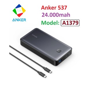 Pin Sạc Dự Phòng Anker 537 24000mAh A1379 | Max 65W | PD QC3.0 (PowerCore 24K cho Laptop)