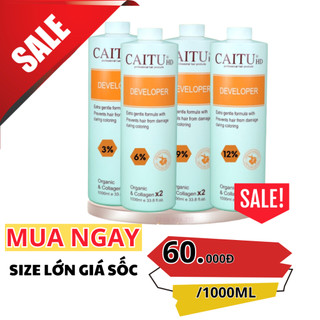 Oxy trợ nhuộm tóc Caitu siêu dương 1000ml cho salon