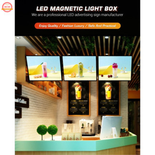 Bảng hộp đèn led menu, khung tranh điện để bàn, treo tường :kt 60x80