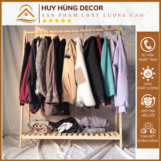 Kệ Gỗ Chữ A Treo Quần Áo, Sào Treo Đồ Gỗ Thông 1 Tầng
