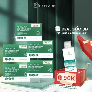 Combo 5 Xà Phòng Giảm Mụn Cơ Thể Derladie Body Cleansing Bar For Blemish Skin 50g