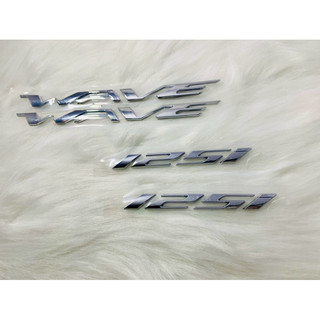 Bộ 2 tem chữ wave 125i nổi cho xe honda wave 125 xi