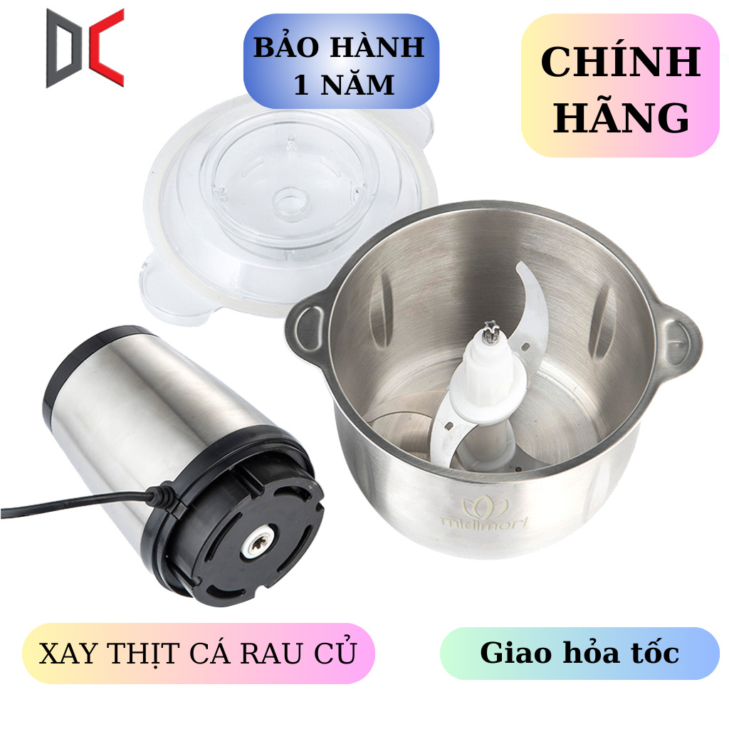 [HÀNG XỊN] Máy Xay Thịt - Cối Xay Thịt, Công Suất Cao - Máy Xay Giò Chả Thực Phẩm Dung Tích 2l, Cối Inox 304 Chuẩn