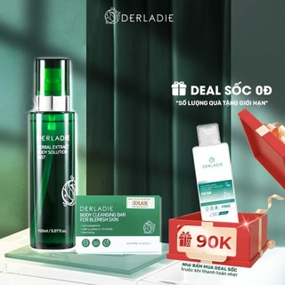 Bộ Đôi Giảm Mụn, Mờ Thâm Body Derladie Herbal Extract Body 150Ml, Xà Phòng Derladie Body Cleansing Bar 50g