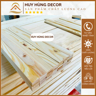 Thanh Nan Gỗ Thông Bào Sẵn Giá Rẻ, Gỗ Thông Xẻ Thanh Dày 1cm x 3cm x Dài 50cm Dùng Làm Nẹp Chỉ Decor