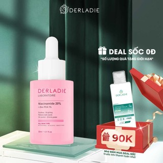 Serum Niacinamide 20% Giảm Mụn, Mờ Thâm Đỏ, Thu Nhỏ LCL Derladie Laboratoire Pore Tightening Ampoule 30ml