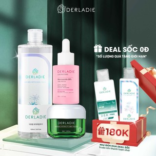 Bộ sản phẩm Toner, Serum, Kem dưỡng Derladie giảm mụn, thu nhỏ lỗ chân lông cho da dầu mụn