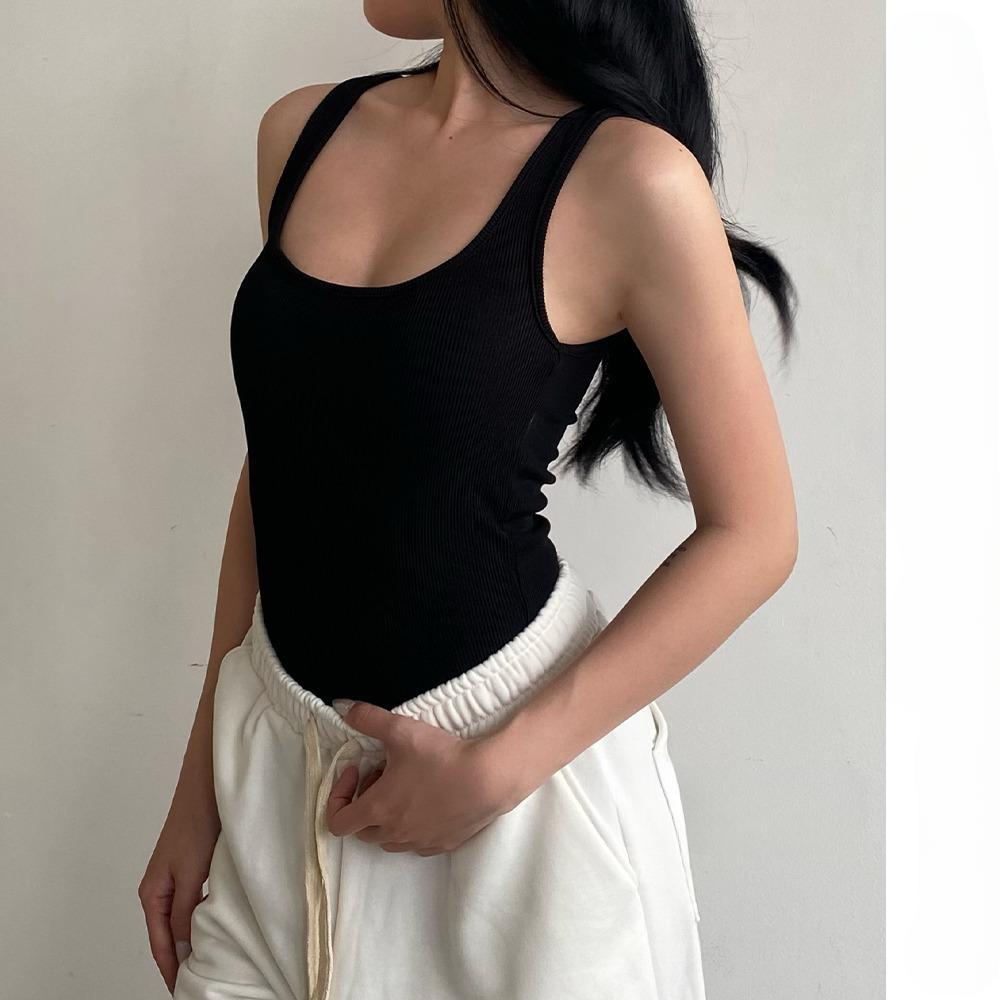 Áo Tankop Trơn Cổ Vuông Dây Bản To, Áo Thun Ba Lỗ Trẻ Trung Năng Động | BigBuy360 - bigbuy360.vn