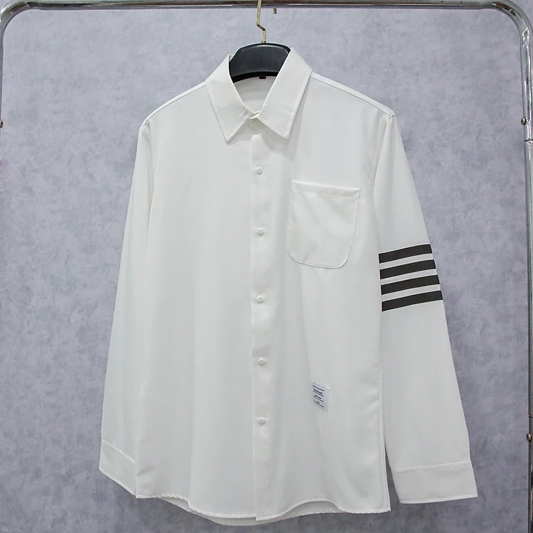 Áo Sơmi Dài  Viền 2 Bên Vai Dọc Tay Đen Trắng Chất Liệu Thoáng Mát Thoải Mái, Áo sơmi thời trang Nam nữ Đi chơi | BigBuy360 - bigbuy360.vn