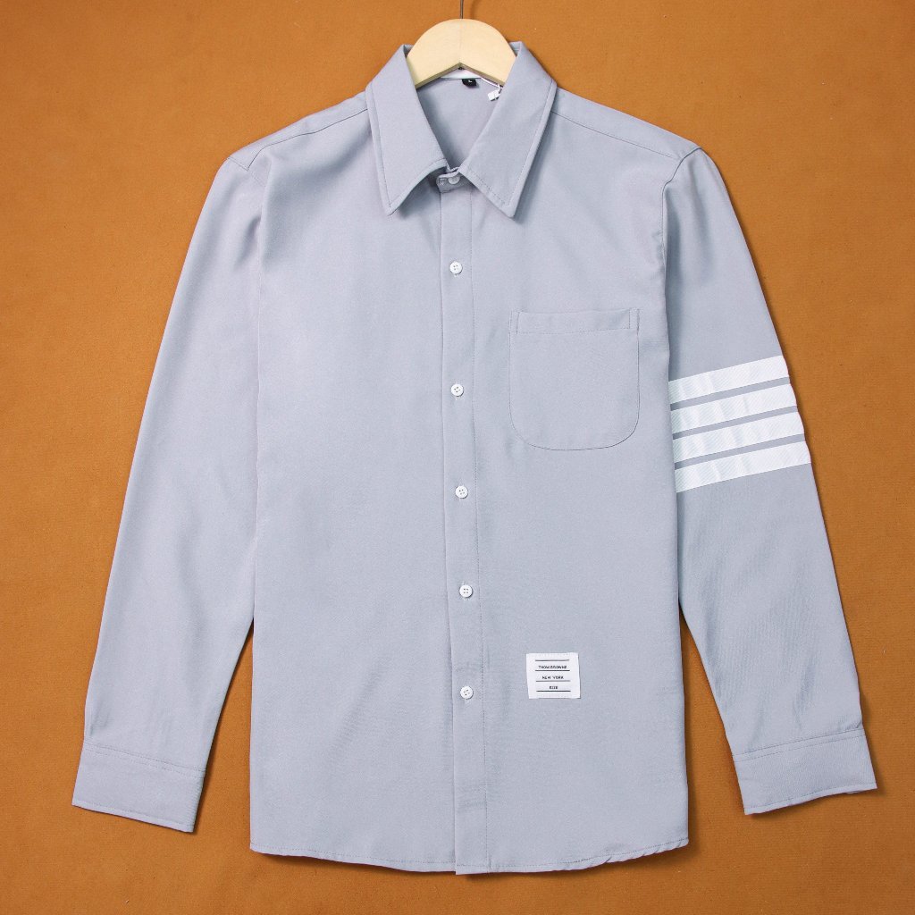 Áo Sơmi Dài  Viền 2 Bên Vai Dọc Tay Đen Trắng Chất Liệu Thoáng Mát Thoải Mái, Áo sơmi thời trang Nam nữ Đi chơi | BigBuy360 - bigbuy360.vn