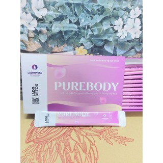 PureBody nước uống thanh lọc cơ thể hộp 12 gói 15ml.