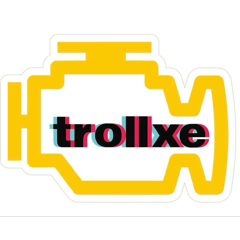 Tem dán logo Troll Xe vui nhộn cute (hàng authentic 100% chính hãng từ khầy Cụt)