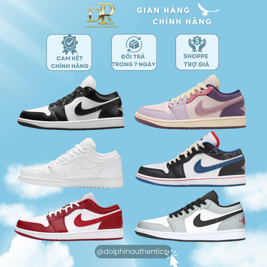 [ GIÀY CHÍNH HÃNG ] Giày_Jordan Cổ Thấp Nhiều Mẫu Hàng Chuẩn Chính Hãng Full Box.