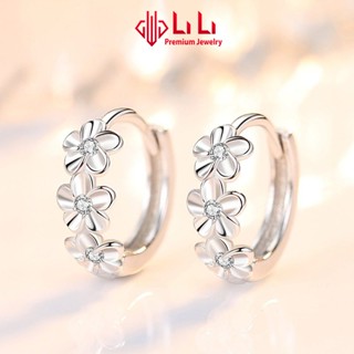  Bông tai bạc nữ LiLi S925 đính đá CZ cao cấp hình bông hoa 5 cánh Cute LILI_749976 