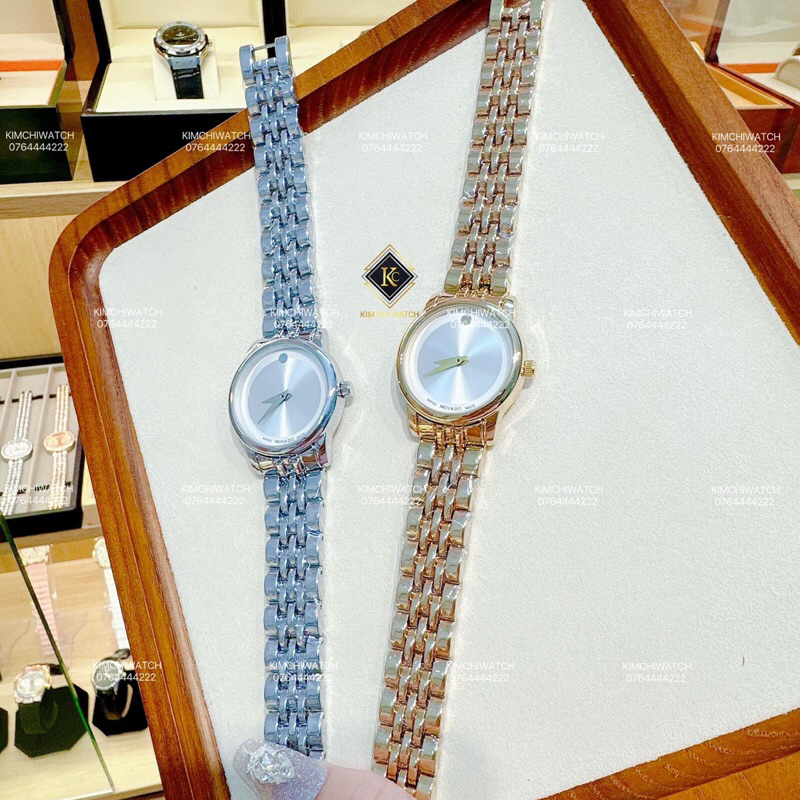 ( KIMCHIWATCH) Đồng hồ Movado nữ dây kim loại chống nước tuyệt đối xịn xò
