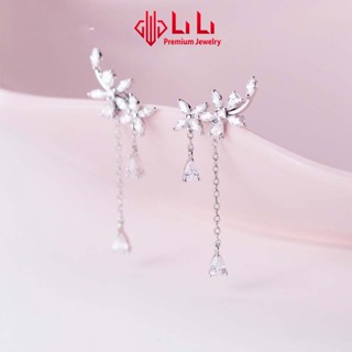  Bông tai bạc nữ LiLi S925 đính đá CZ cao cấp hình những bông hoa lưu ly Zariah LILI_148289 