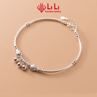  Vòng chân bạc nữ LiLi S925 cao cấp dạng kiềng gắn chuông tròn Jerome LILI_696363 