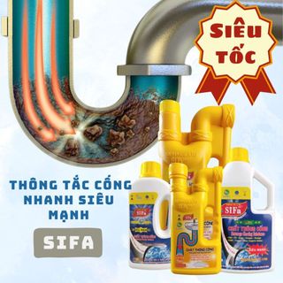 Chất thông tắc Cống chống hôi Siêu nhanh siêu mạnh Sifa 1400gr/1600gr