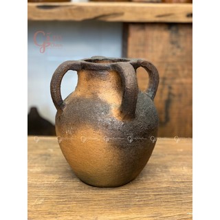 Bình gốm trang trí 4 quai gốm chăm
