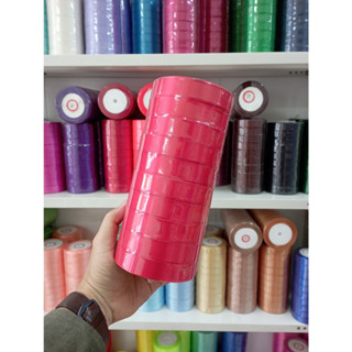    Lốc 10 CUỘN   Ruy Băng Lụa 2cm Dài 22m Làm Hoa Gói Quà Hàng Cao Cấp 