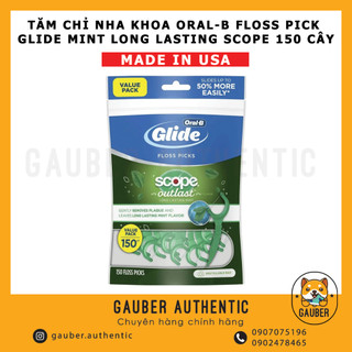 TĂM CHỈ NHA KHOA ORAL-B FLOSS PICK GLIDE MINT LONG LASTING SCOPE 150 CÂY