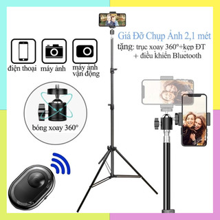 Gậy chụp ảnh 3 chân,giá đỡ điện thoại chân quay tripod cao 2m1 livetream quay video