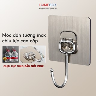 COMBO 10 Móc dán tường chịu lực inox 304, Móc treo tường siêu dính treo đồ đa năng quần áo tiện ích