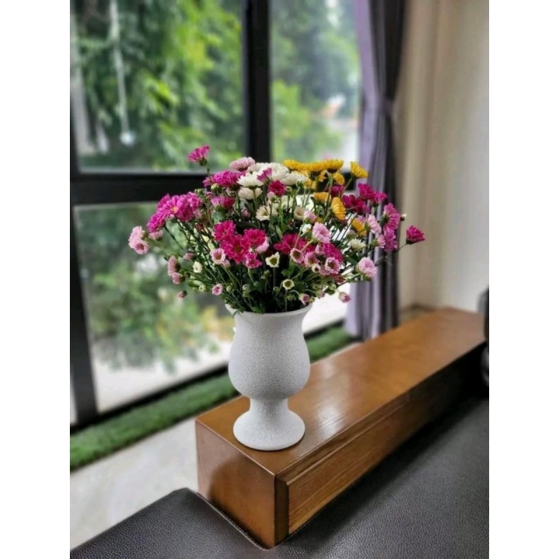 BÌNH HOA DÁNG LY THON - gốm mộc Bát Tràng