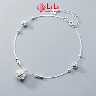 Lắc chân bạc nữ LiLi S925 cao cấp dạng trơn hình chiếc chuông tròn Seward LILI_172229