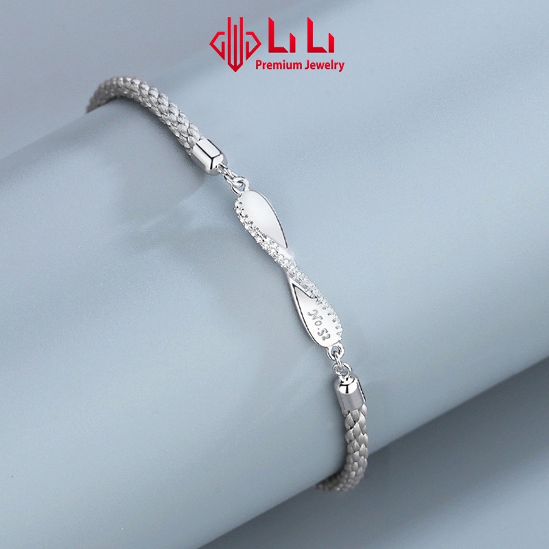 Lắc tay bạc cặp đôi LiLi S925 đính đá CZ cao cấp tình yêu Forever Love LILI_986852 | BigBuy360 - bigbuy360.vn