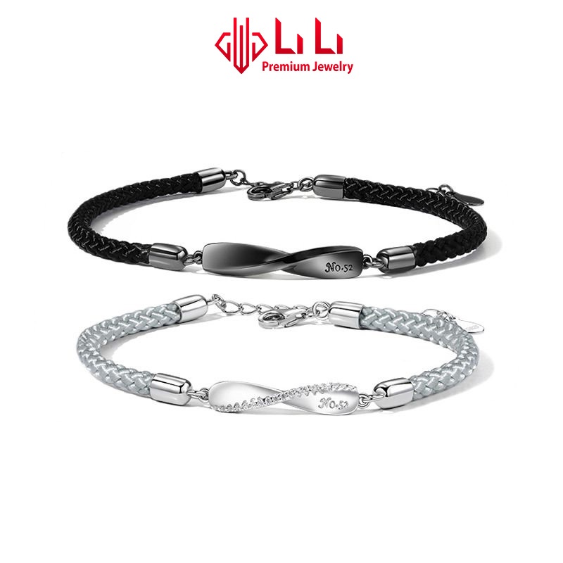 Lắc tay bạc cặp đôi LiLi S925 đính đá CZ cao cấp tình yêu Forever Love LILI_986852 | BigBuy360 - bigbuy360.vn