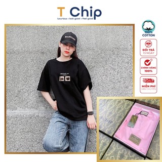 (Full Box) Áo thun tay lỡ form rộng TChip Mã H361 - Áo thun nam nữ cổ tròn unisex nhiều màu lựa chọn Oversize in hình
