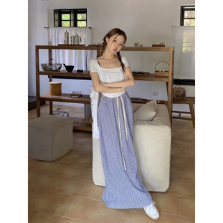 [CÓ SẴN] Chân váy midi kẻ Kr