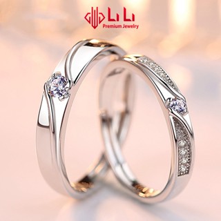 Nhẫn bạc cặp đôi LiLi S925 đính đá CZ cao cấp Orborne LILI_572177