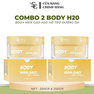[CHÍNH HÃNG] COMBO 2 HỘP KEM BODY MẦM GẠO LÊN MEN H2O 250Gram, Kem Body Trắng Da (không kèm sữa tắm) - SICA WHITE