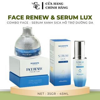 [CHÍNH HÃNG] COMBO FACE XANH RENEW SICA & SERUM LUX DƯỠNG DA TRẮNG SÁNG, CẤP ẨM NGĂN LAO HOA DA SICA WHITE
