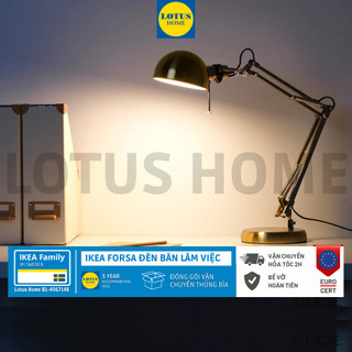 Ikea đèn bàn làm việc, đèn học ikea forsa màu đen thiết kế bằng thép độ bền cao - tặng kèm bóng e14