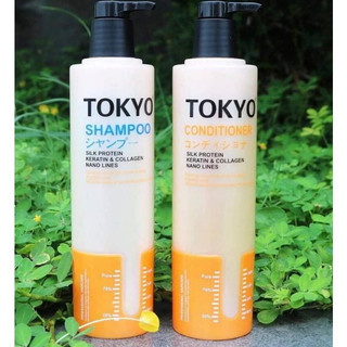 Cặp dầu gội xả tokyo siêu mềm mượt 600mlx2