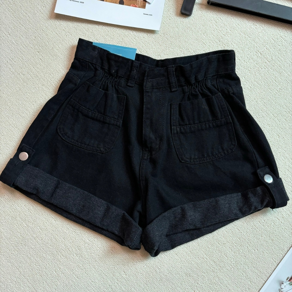 Quần đùi jean nữ,quần short bò gập gấu dễ phối đồ HK2 | BigBuy360 - bigbuy360.vn