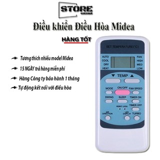 Điều Khiển Điều Hòa Midea 2 chiều mặt xanh R51M/E R51/CE R51M/CE R51D/E chất lượng tốt