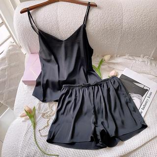 Set đồ bộ nữ 2 dây mặc nhà, đồ ngủ lụa latin cao cấp siêu mát