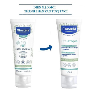 Mustela Kem Dưỡng Mặt Cho Da Chàm Thể Tạng Stelatopia Emollient Face Cream 40ml