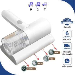 Máy hút bụi giường nệm P2T, máy hút bụi mini không dây sạc pin có tia UV khử khuẩn, hút ẩm không khí, chăn ga, ghế sofa