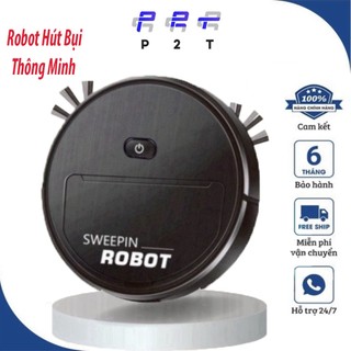 Robot quét nhà hút bụi P2T lau nhà thông minh, Máy Hút Bụi đa chức năng giá rẻ HOT HOT