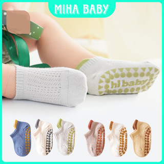 Tất Chống Trơn Trượt cho bé set 3 đôi Mềm Mại Co Giãn Thoáng Khí đủ size cho bé từ 0-5 tuổi