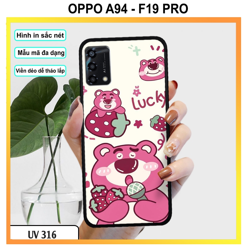 Ốp Điện Thoại- Ốp in hình Gấu Dâu cho OPPO A95 4G/ OPPO A95 5G
