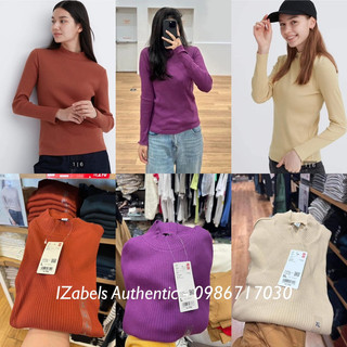 Áo len thun tăm cổ 3 phân Uniqlo