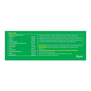 [Chính hãng] Viên sủi Berocca bổ sung vitamin