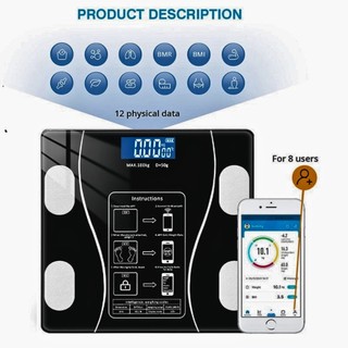 Cân điện tử thông minh kết nối với điện thoại cân sức khỏe đo chỉ số sức khỏe kiểm soát chế độ ăn uống